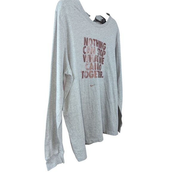 The Nike Tee XXL Men's Long Sleeve Training Performance T-Shirt 80 Cotton Blend - Picture 2 of 9